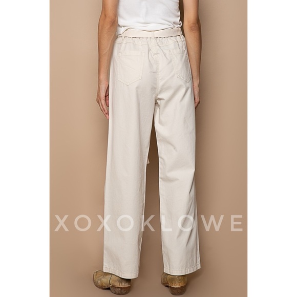 POL Cream Paint & Patch Loose Fit Wide Leg Pants - Picture 7 of 16